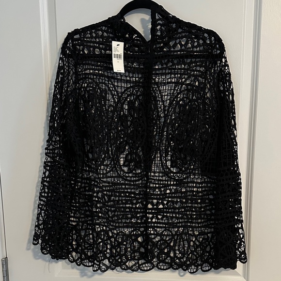 Lane Bryant Black Lace Blouse - Picture 3 of 9